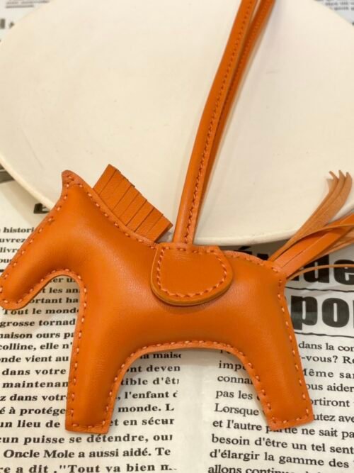 Fulll Handmade 187 Factory Orange Lambskin Rodeo Bag Charms No.43