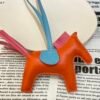 187 Factory Rodeo Bag Charms Lambskin Feu Orange / Rose Azalee No.42