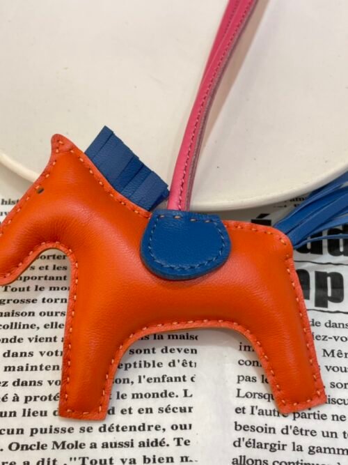 187 Factory Rodeo Charms Images Lambskin Feu Orange / Blue Azteque No.40