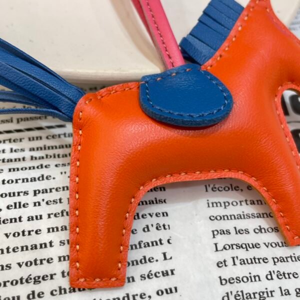187 Factory Rodeo Charms Images Lambskin Feu Orange / Blue Azteque No.40