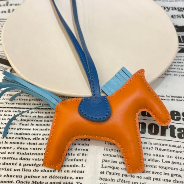 Australia Sydney 187 Factory Rodeo Bag Charms Lambskin Orange / Blue Atoll No.37