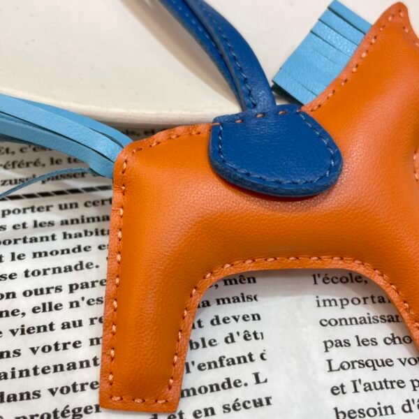 Australia Sydney 187 Factory Rodeo Bag Charms Lambskin Orange / Blue Atoll No.37