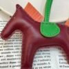 Full Handmade 187 Factory No.35 Lambskin Rouge H / Crevette Rodeo Bag Charms