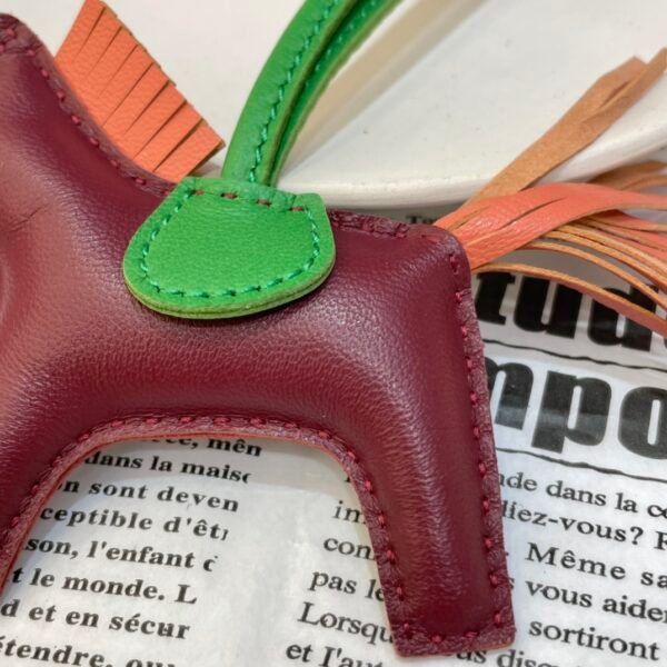 Full Handmade 187 Factory No.35 Lambskin Rouge H / Crevette Rodeo Bag Charms