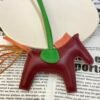 Full Handmade 187 Factory No.35 Lambskin Rouge H / Crevette Rodeo Bag Charms