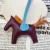 Korea Seoul 187 Factory No.32 Lambskin Violet / Orange Rodeo Bag Charms