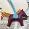 Korea Seoul 187 Factory No.32 Lambskin Violet / Orange Rodeo Bag Charms