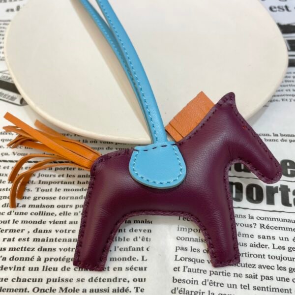 Korea Seoul 187 Factory No.32 Lambskin Violet / Orange Rodeo Bag Charms