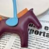 Korea Seoul 187 Factory No.32 Lambskin Violet / Orange Rodeo Bag Charms