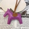 Hong Kong 187 Factory Rodeo Bag Charms No.30 Lambskin Cyclamen / Etoupe