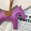 Hong Kong 187 Factory Rodeo Bag Charms No.30 Lambskin Cyclamen / Etoupe