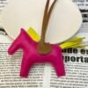 Full Handmade 187 Factory Fuschia / Lime Lambskin Rodeo Bag Charms No.27