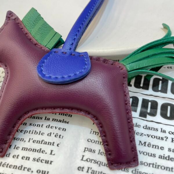 USA New York 187 Factory Rodeo Bag Charms Lambskin Violet / Vert Vertigo No.26
