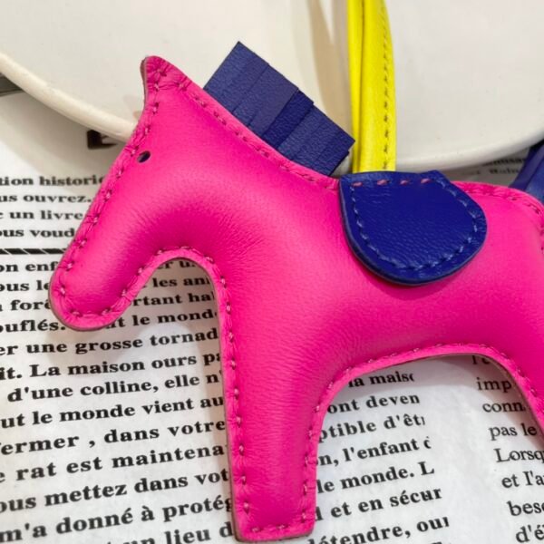 187 Factory Rose Shocking / Blue Electric B Lambskin Rodeo Bag Charms No.23
