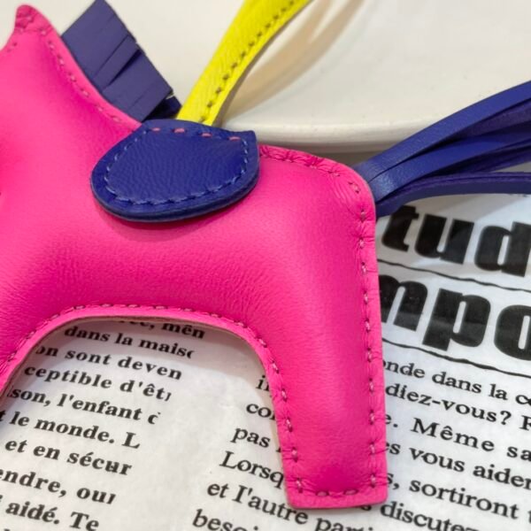 187 Factory Rose Shocking / Blue Electric B Lambskin Rodeo Bag Charms No.23