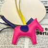 187 Factory Rose Shocking / Blue Electric B Lambskin Rodeo Bag Charms No.23