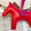 Australia Sydney 187 Factory Rouge Casaue / Rouge H Lambskin Rodeo Bag Charms No.20