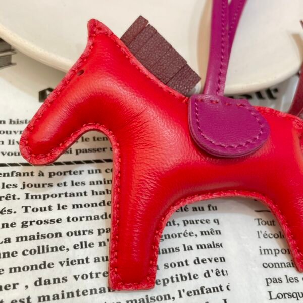 Australia Sydney 187 Factory Rouge Casaue / Rouge H Lambskin Rodeo Bag Charms No.20