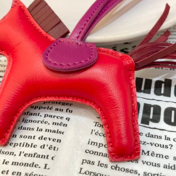 Australia Sydney 187 Factory Rouge Casaue / Rouge H Lambskin Rodeo Bag Charms No.20