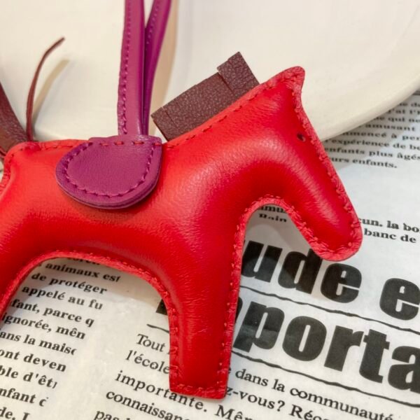 Australia Sydney 187 Factory Rouge Casaue / Rouge H Lambskin Rodeo Bag Charms No.20