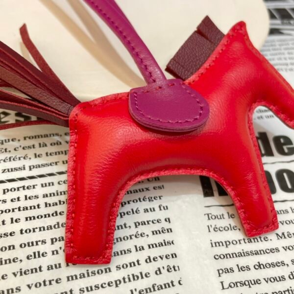 Australia Sydney 187 Factory Rouge Casaue / Rouge H Lambskin Rodeo Bag Charms No.20