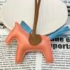 Handmade 187 Factory Rodeo Bag Charms No.17 Flamingo / Blue Atoll Lambskin