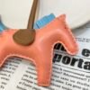 Handmade 187 Factory Rodeo Bag Charms No.17 Flamingo / Blue Atoll Lambskin