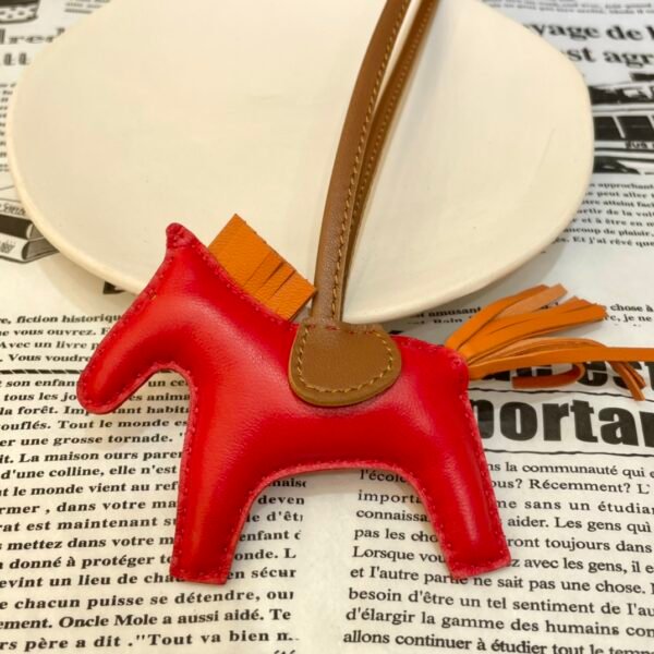 Full Handmade 187 Factory No.14 Lambskin Rouge Coeur / Orange Rodeo Bag Charms