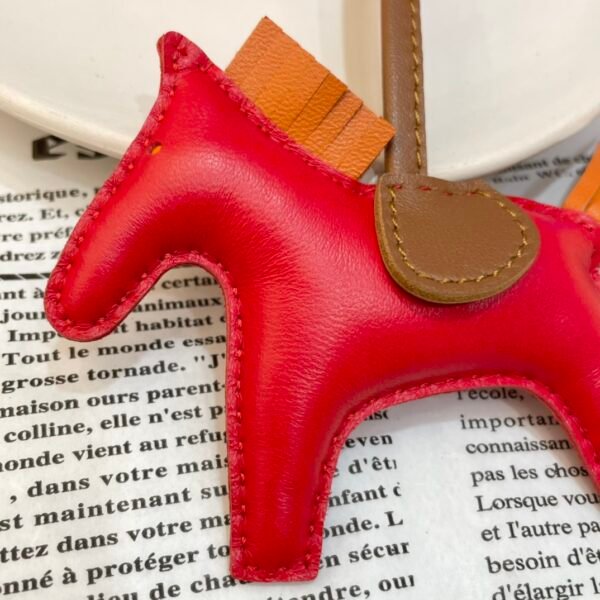 Full Handmade 187 Factory No.14 Lambskin Rouge Coeur / Orange Rodeo Bag Charms