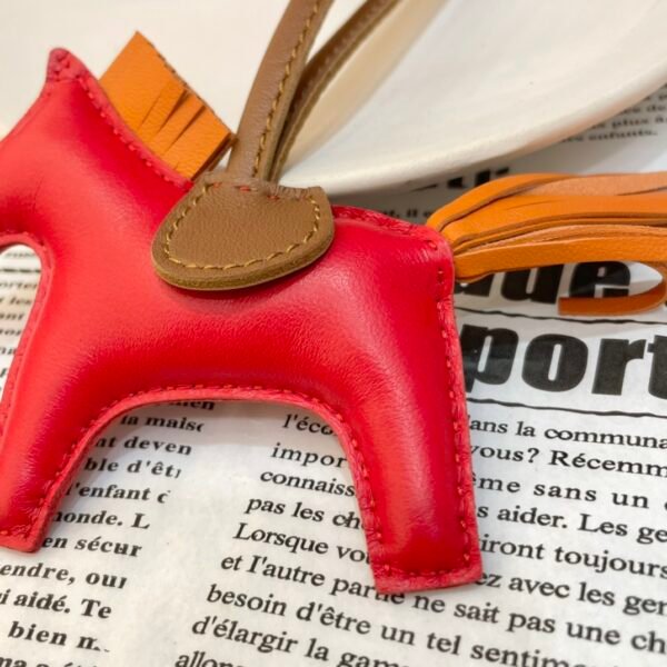 Full Handmade 187 Factory No.14 Lambskin Rouge Coeur / Orange Rodeo Bag Charms
