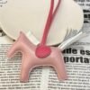 187 Factory Rodeo Bag Charms Lambskin Rose Sakura / Blanc No.12
