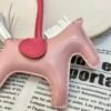 187 Factory Rodeo Bag Charms Lambskin Rose Sakura / Blanc No.12