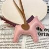 UAE Dubai 187 Factory Rodeo Bag Charms No.8 Rose Sakura / Violet Lambskin