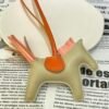 Indonesia Jakarta 187 Factory Lambskin Light Apricot / Flamingo Rodeo Bag Charms No.6