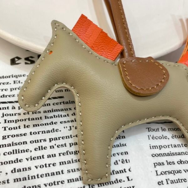 Full Handmade 187 Factory No.5 Apricot / Feu Orange Lambskin Rodeo Bag Charms
