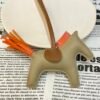 Full Handmade 187 Factory No.5 Apricot / Feu Orange Lambskin Rodeo Bag Charms