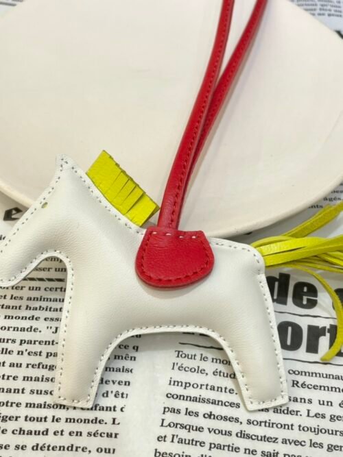 187 Factory Rodeo Bag Charms Price Blanc / Lime Lambskin No.4