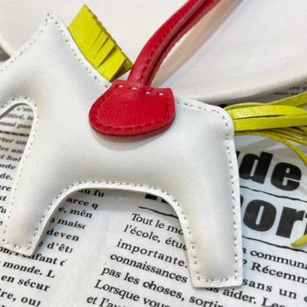 187 Factory Rodeo Bag Charms Price Blanc / Lime Lambskin No.4