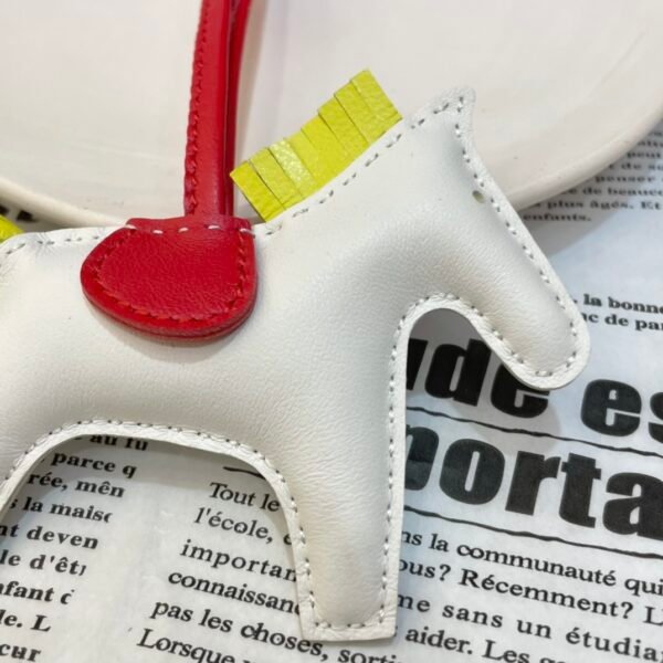 187 Factory Rodeo Bag Charms Price Blanc / Lime Lambskin No.4