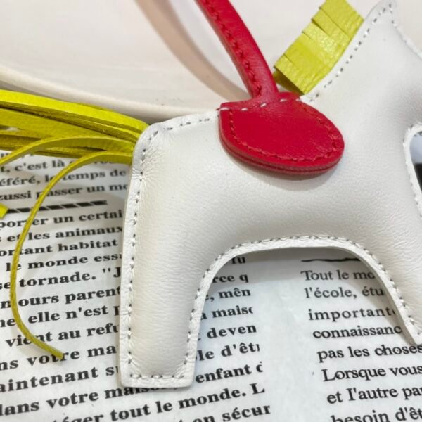 187 Factory Rodeo Bag Charms Price Blanc / Lime Lambskin No.4