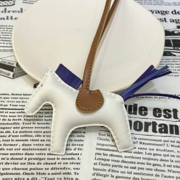 187 Factory Blanc / Blue Electric No.2 Lambskin Rodeo Bag Charms