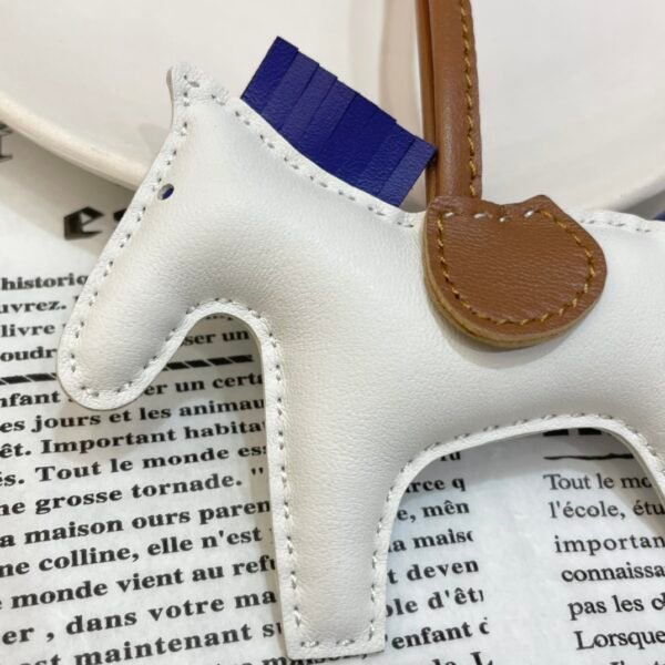 187 Factory Blanc / Blue Electric No.2 Lambskin Rodeo Bag Charms