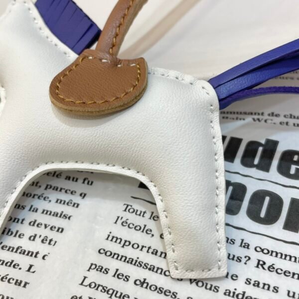 187 Factory Blanc / Blue Electric No.2 Lambskin Rodeo Bag Charms