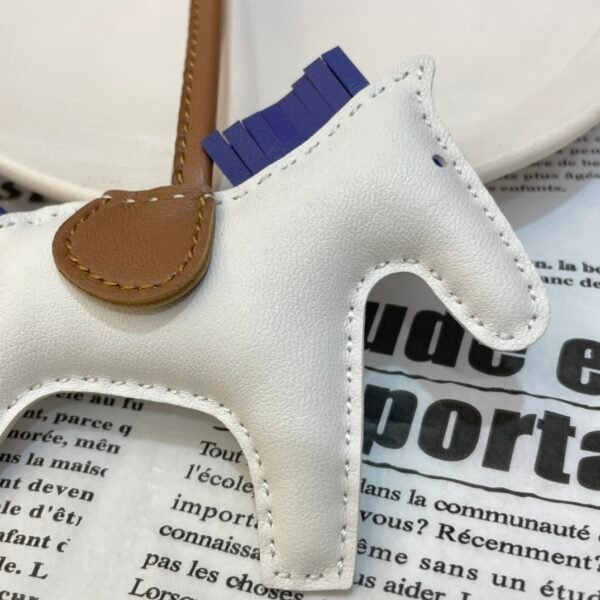 187 Factory Blanc / Blue Electric No.2 Lambskin Rodeo Bag Charms
