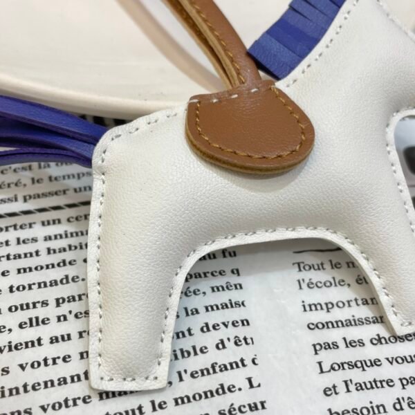 187 Factory Blanc / Blue Electric No.2 Lambskin Rodeo Bag Charms