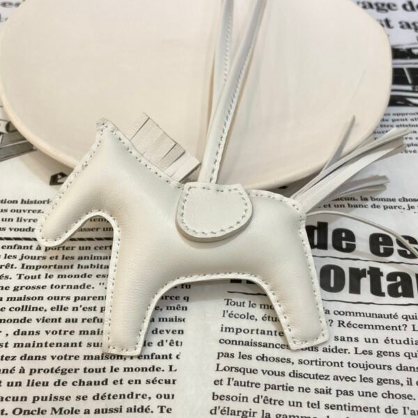 Full Handmade 187 Factory Blanc Lambskin Rodeo Bag Charms No.1