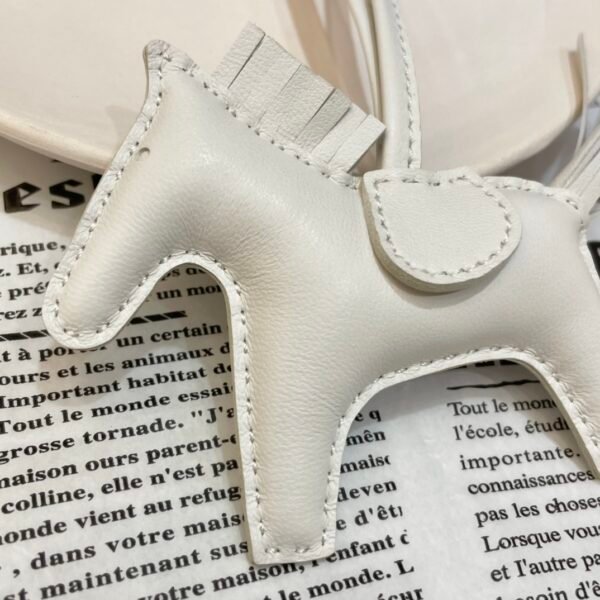 Full Handmade 187 Factory Blanc Lambskin Rodeo Bag Charms No.1