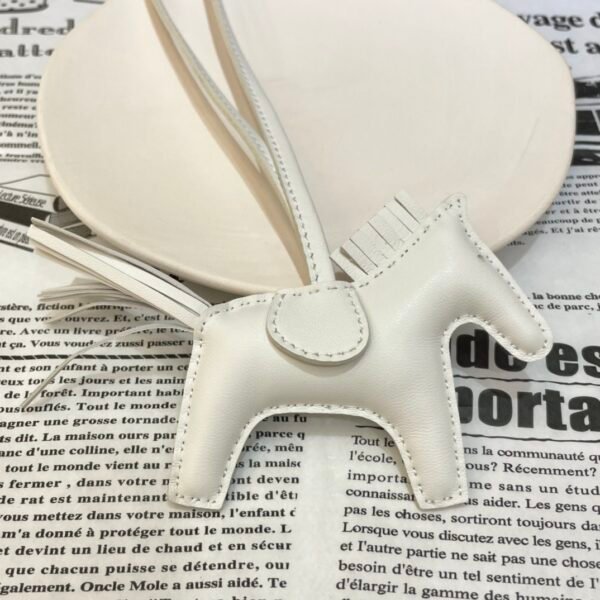 Full Handmade 187 Factory Blanc Lambskin Rodeo Bag Charms No.1