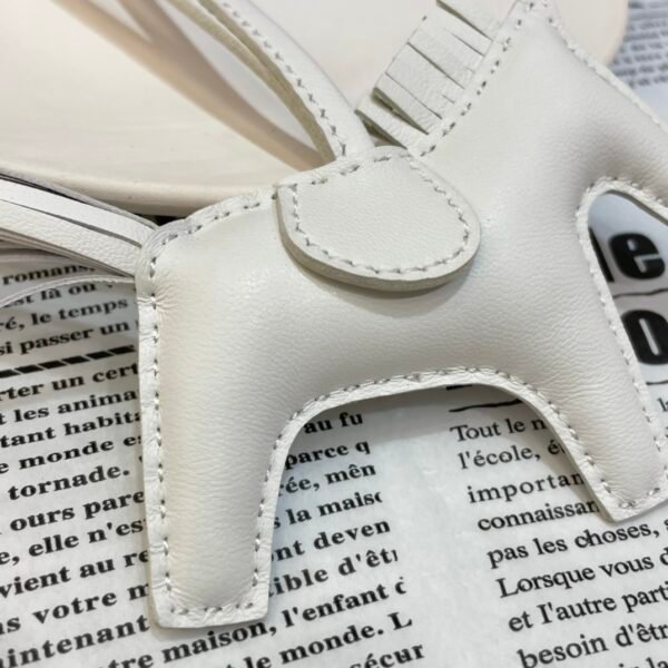 Full Handmade 187 Factory Blanc Lambskin Rodeo Bag Charms No.1