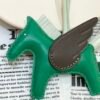 USA Los Angeles 187 Factory Vert Vertigo / Chocolate Lambskin Rodeo Pegase Charm